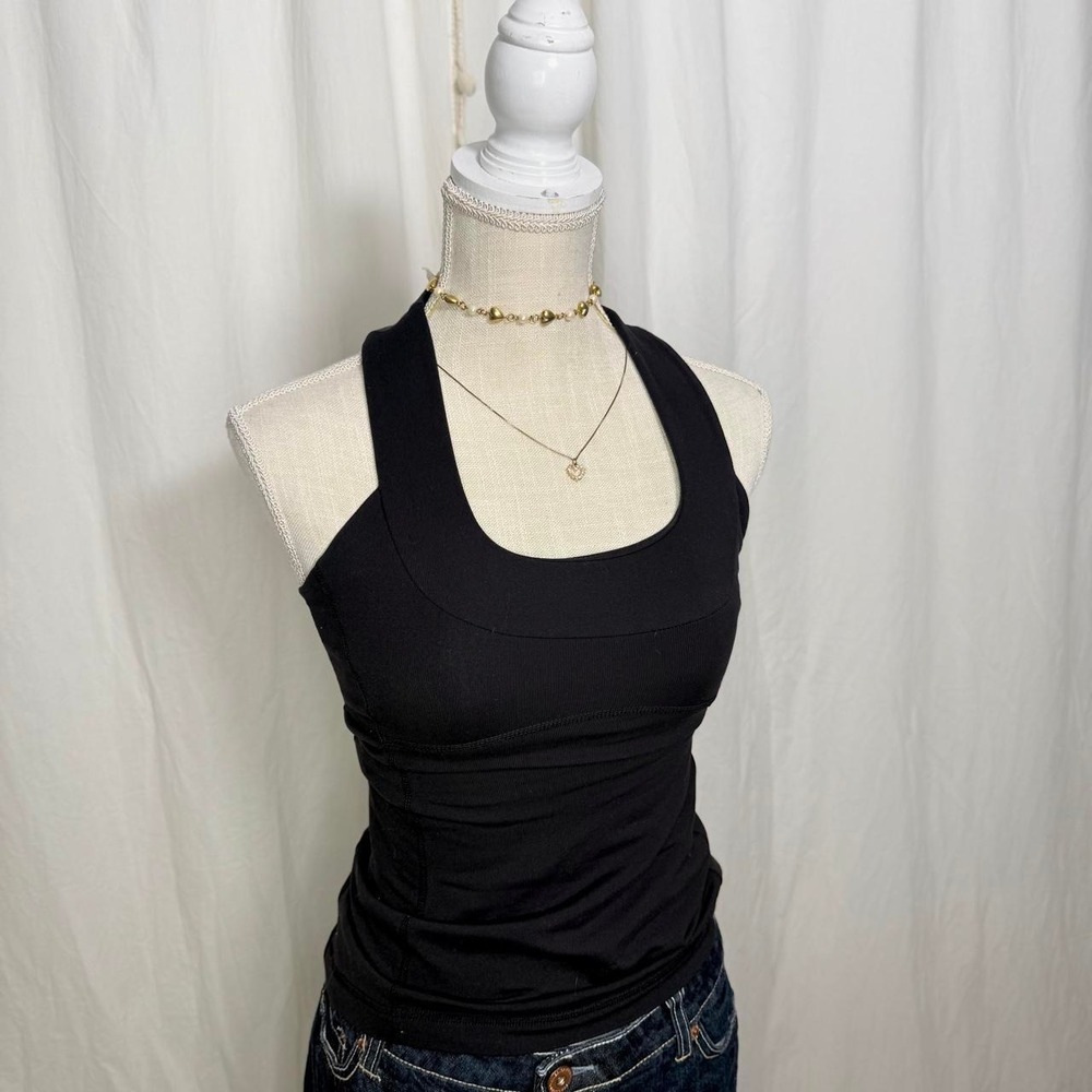 Lululemon Black Built-In Bra Racerback Tank – Size 4
